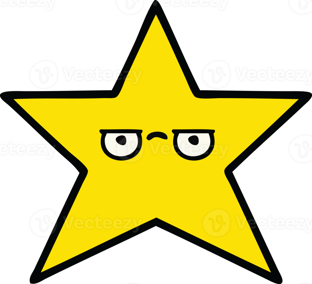 cute cartoon gold star png