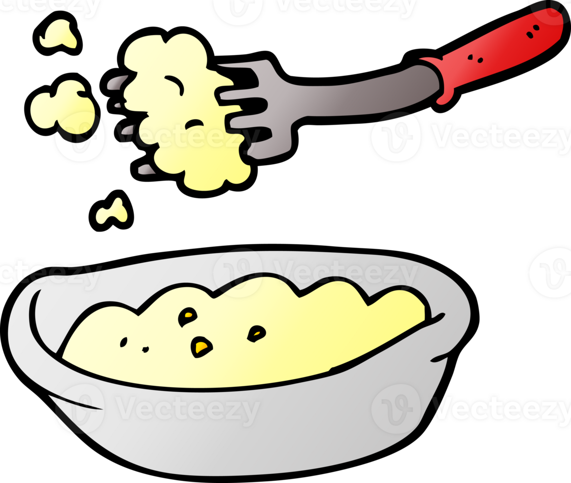 cartoon doodle bowl of food png