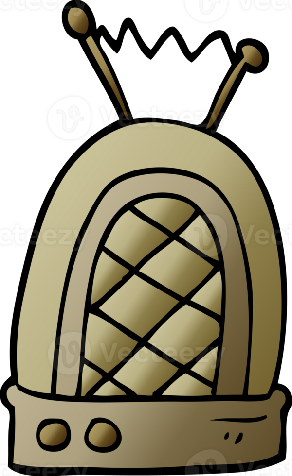 cartoon doodle retro radio png