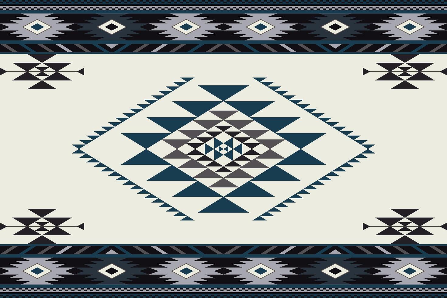 Navajo tribal vector seamless pattern. Native American ornament. Ethnic South Western decor style. Boho geometric ornament. Vector seamless pattern. Mexican blanket, rug. Woven carpet illustration.