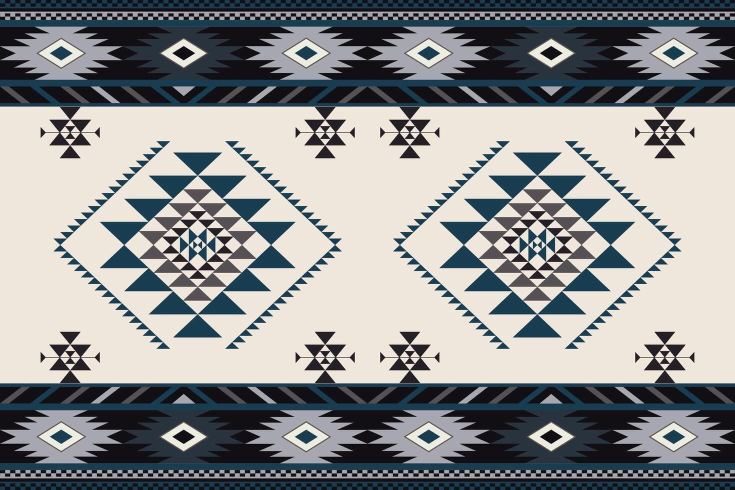 navajo tribal vector sin costura modelo. nativo americano ornamento. étnico sur occidental decoración estilo. boho geométrico ornamento. vector sin costura modelo. mexicano frazada, alfombra. tejido alfombra ilustración.