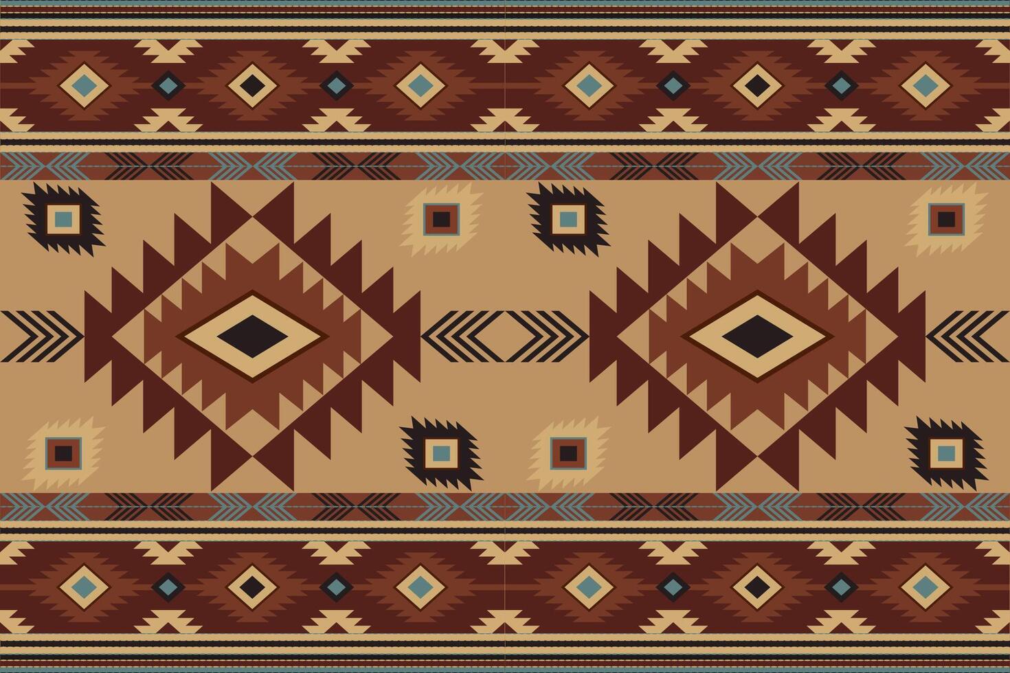 navajo tribal vector sin costura modelo. nativo americano ornamento. étnico sur occidental decoración estilo. boho geométrico ornamento. vector sin costura modelo. mexicano frazada, alfombra. tejido alfombra ilustración.