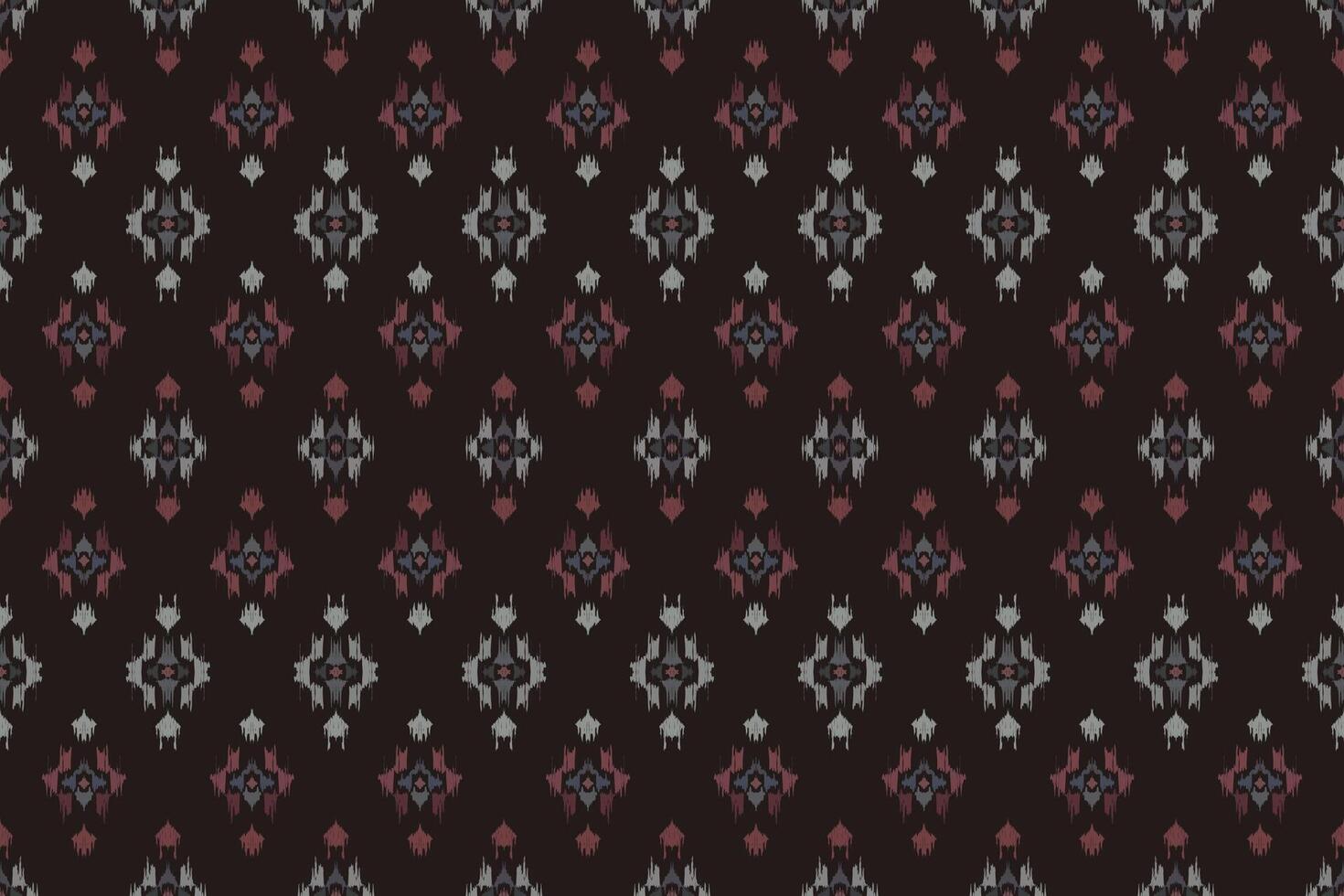 Ikat tribal Indian seamless pattern. Ethnic Aztec fabric carpet mandala ornament native boho chevron textile.Geometric African American oriental traditional vector illustrations. Embroidery style.