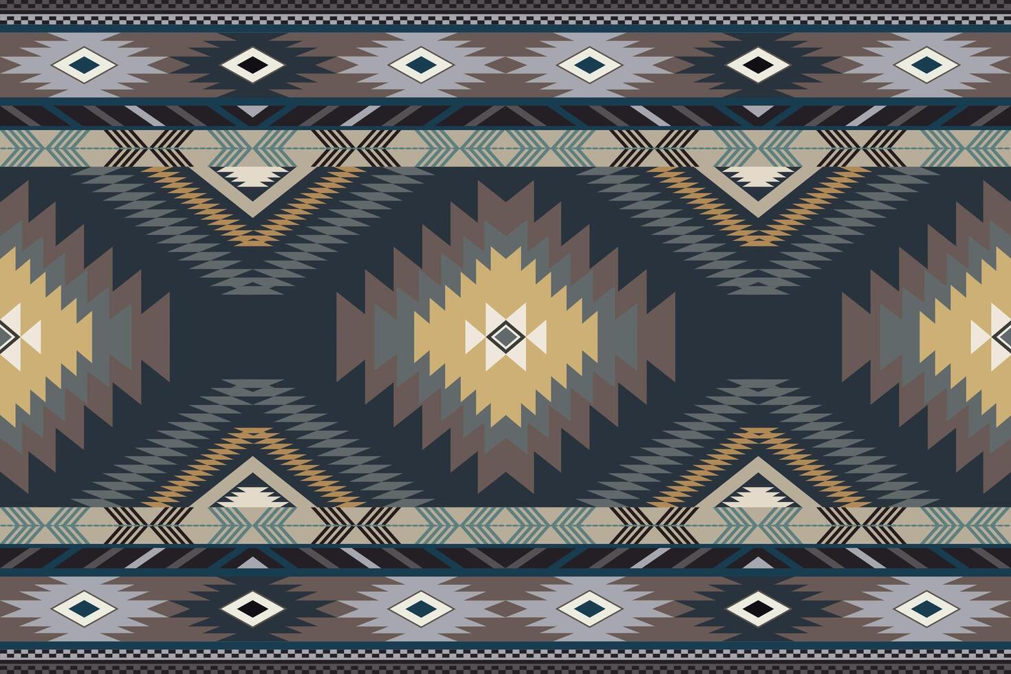 ikat tribal indio sin costura modelo. étnico azteca tela alfombra mandala ornamento nativo boho cheurón textil.geometrico africano americano oriental tradicional vector ilustraciones. bordado estilo.