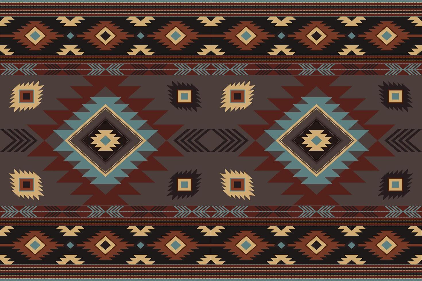 navajo tribal vector sin costura modelo. nativo americano ornamento. étnico sur occidental decoración estilo. boho geométrico ornamento. vector sin costura modelo. mexicano frazada, alfombra. tejido alfombra ilustración.