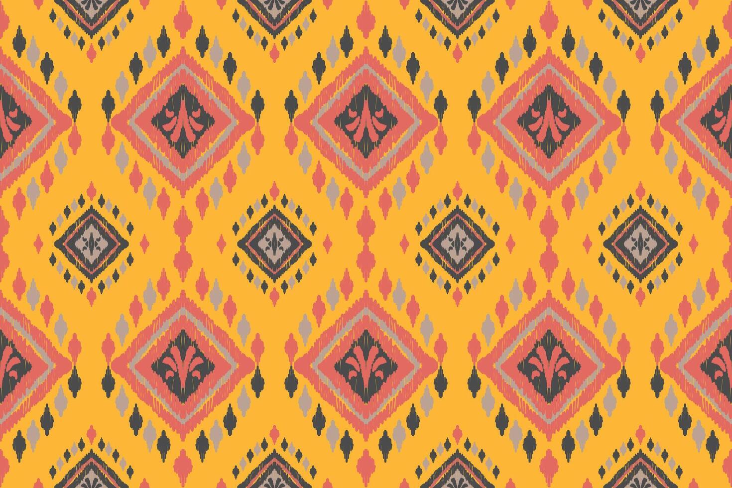 ikat tribal indio sin costura modelo. étnico azteca tela alfombra mandala ornamento nativo boho cheurón textil.geometrico africano americano oriental tradicional vector ilustraciones. bordado estilo.