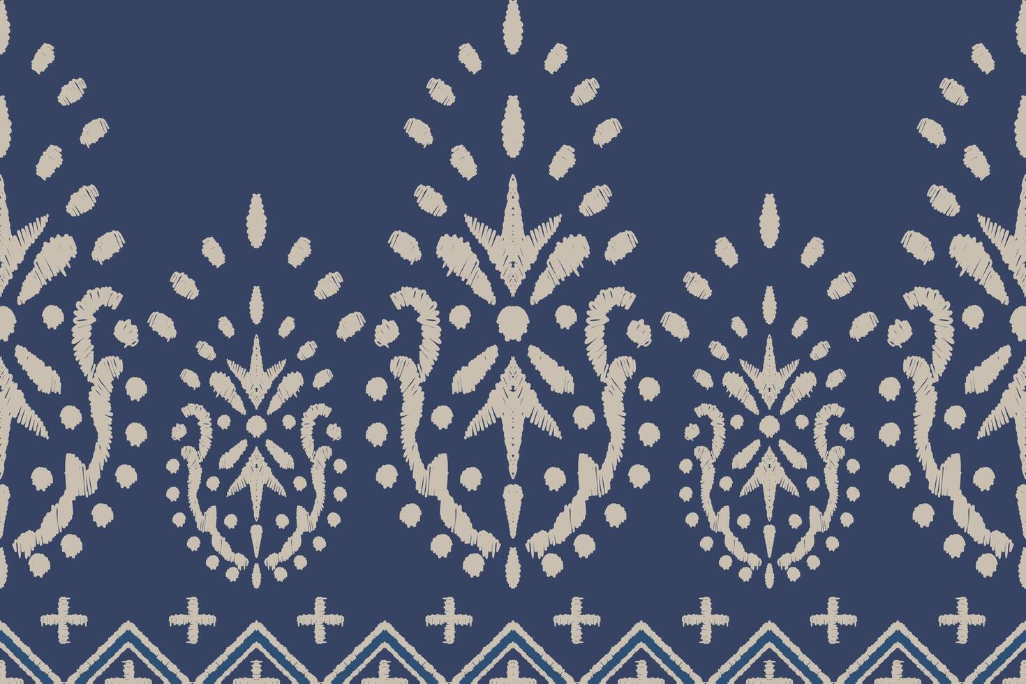 ikat tribal indio sin costura modelo. étnico azteca tela alfombra mandala ornamento nativo boho cheurón textil.geometrico africano americano oriental tradicional vector ilustraciones. bordado estilo.