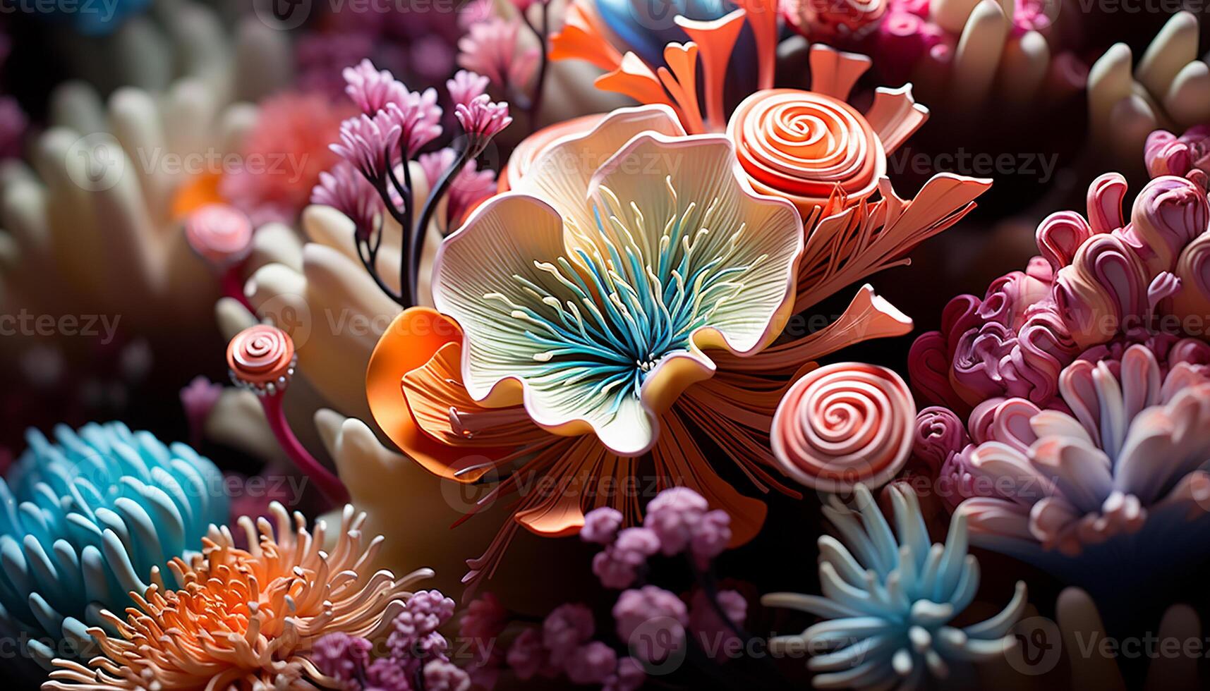 AI generated Underwater reef, nature fish tank, a colorful aquatic paradise generated by AI photo