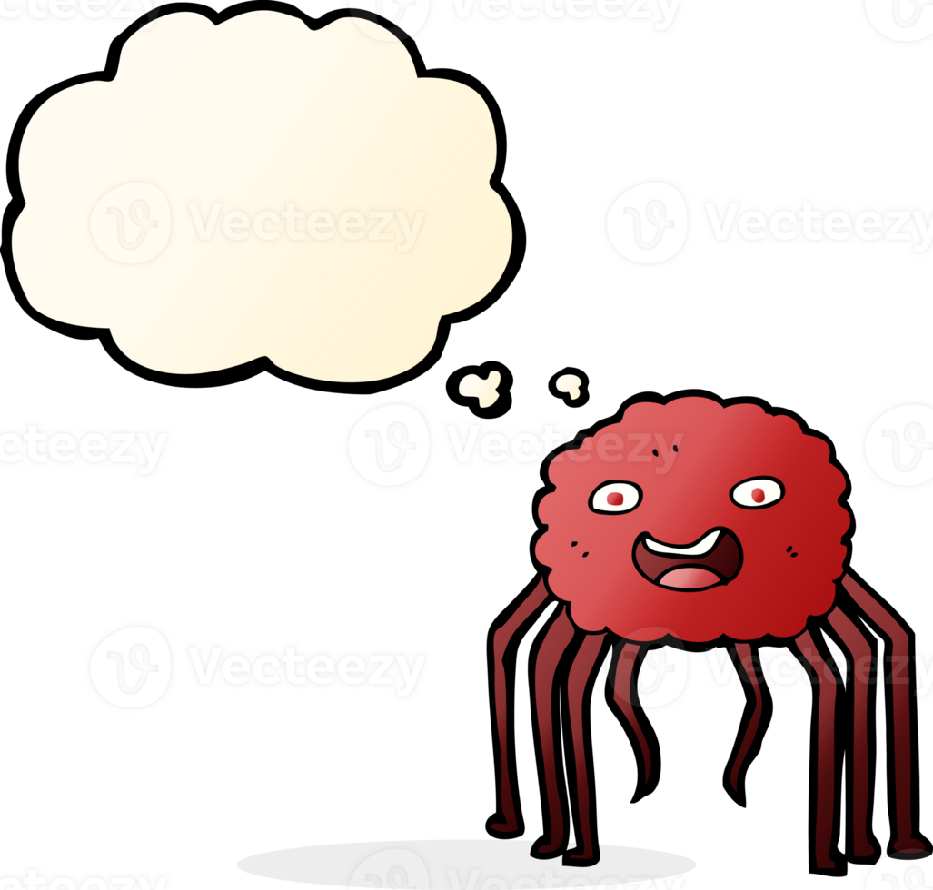 cartoon spider with thought bubble png