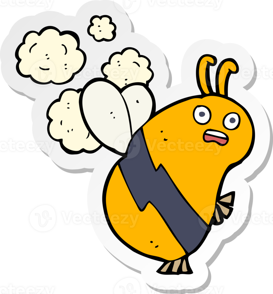 sticker of a cartoon bee png