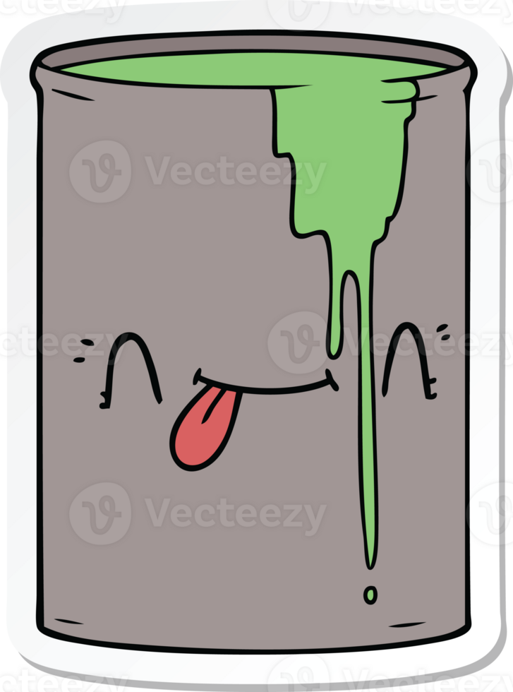 sticker of a cartoon toxic waste png