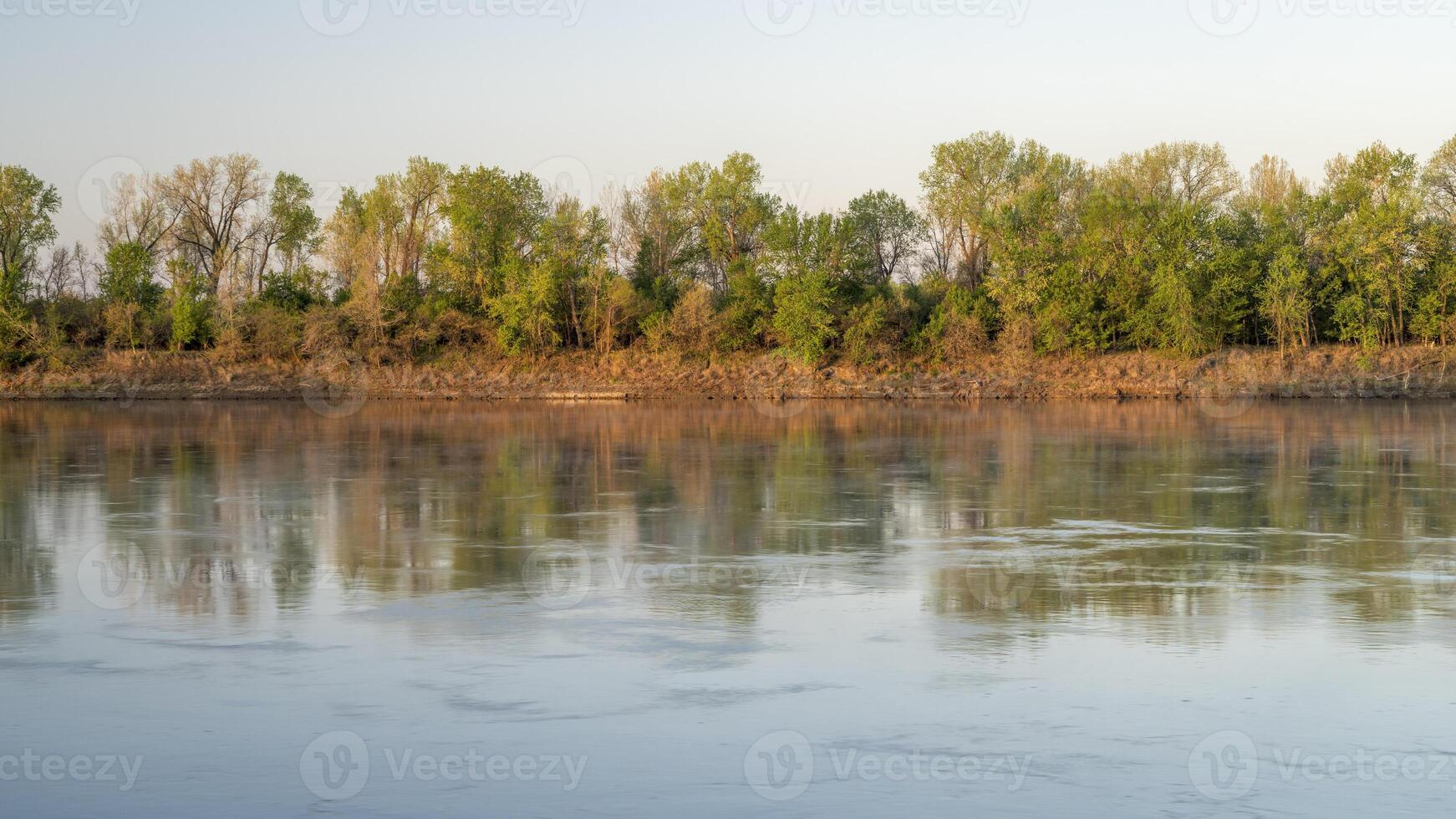 spring sunrise over the Missouri River at Dalton Bottom, MO photo