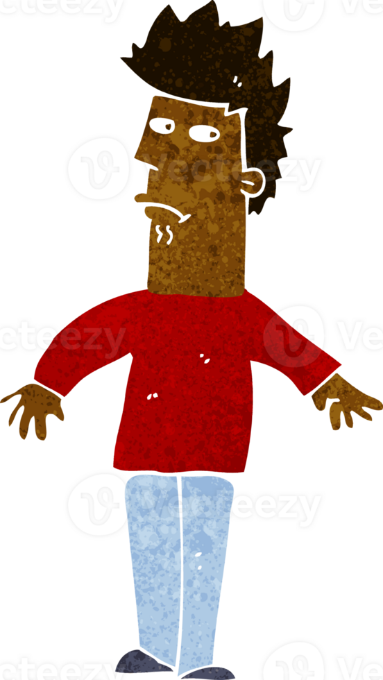 cartoon worried man png