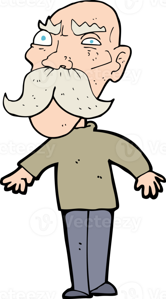 cartoon angry old man png
