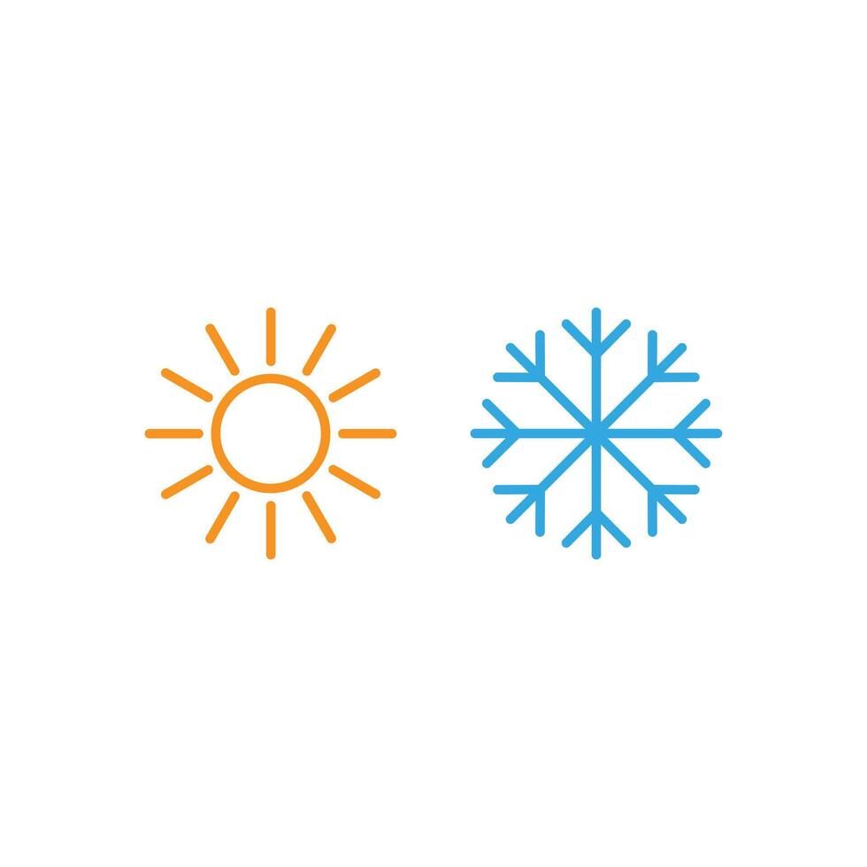 Dom caliente y frío icono logo diseño concepto idea vector