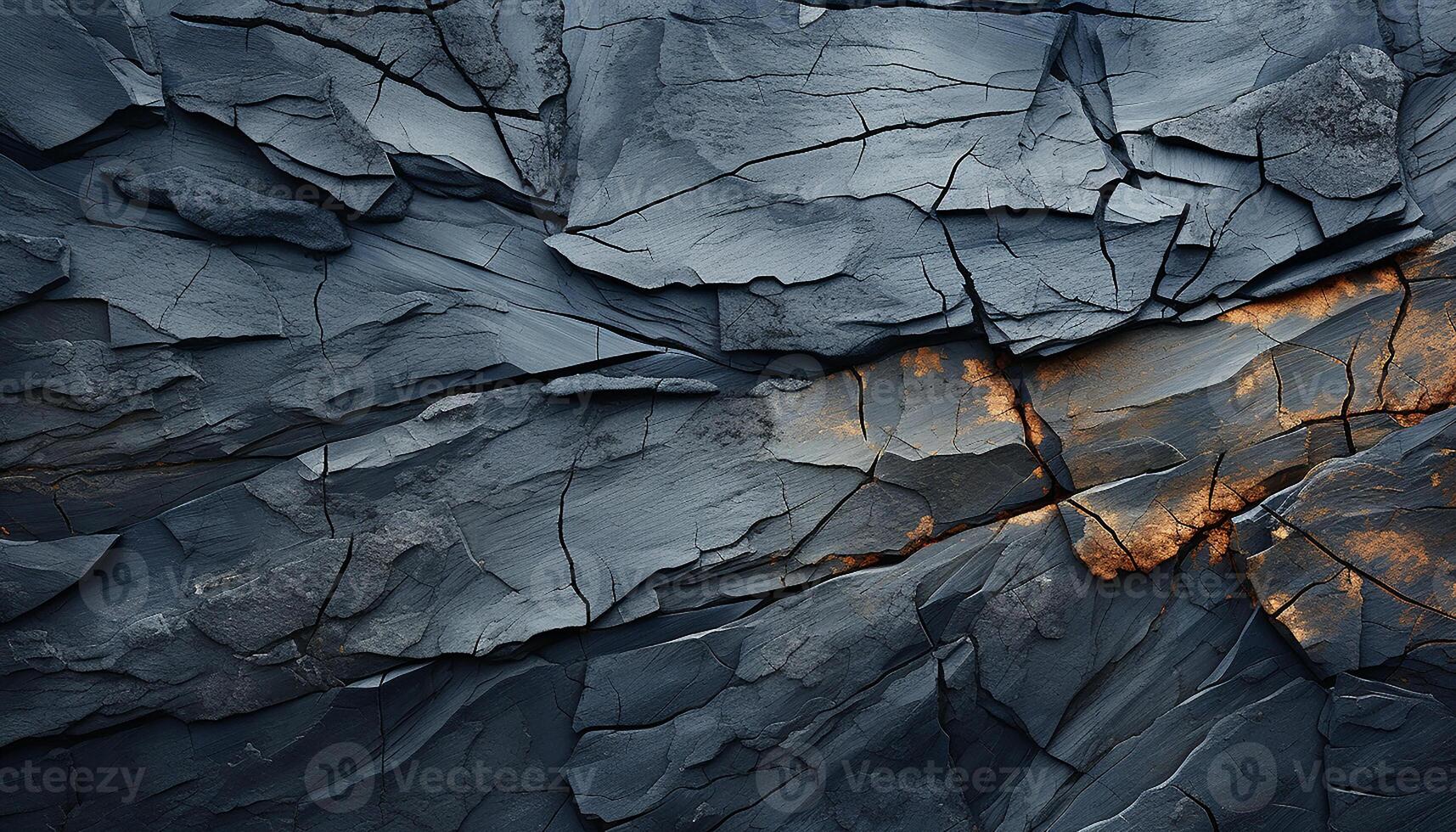 AI generated Abstract stone pattern on rough mountain cliff, beauty in nature generated by AI photo