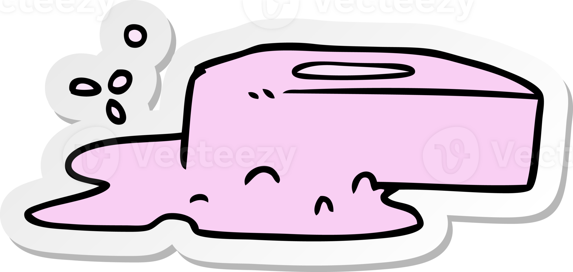 sticker cartoon doodle of a bubbled soap png