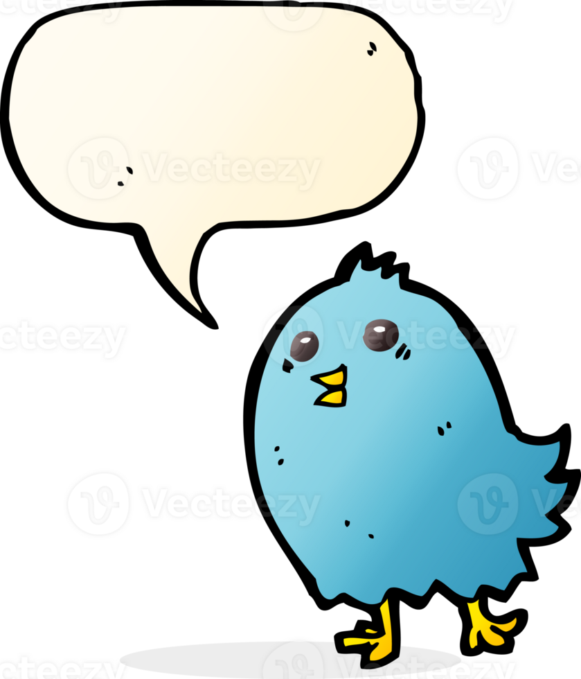 cartoon bluebird with speech bubble png