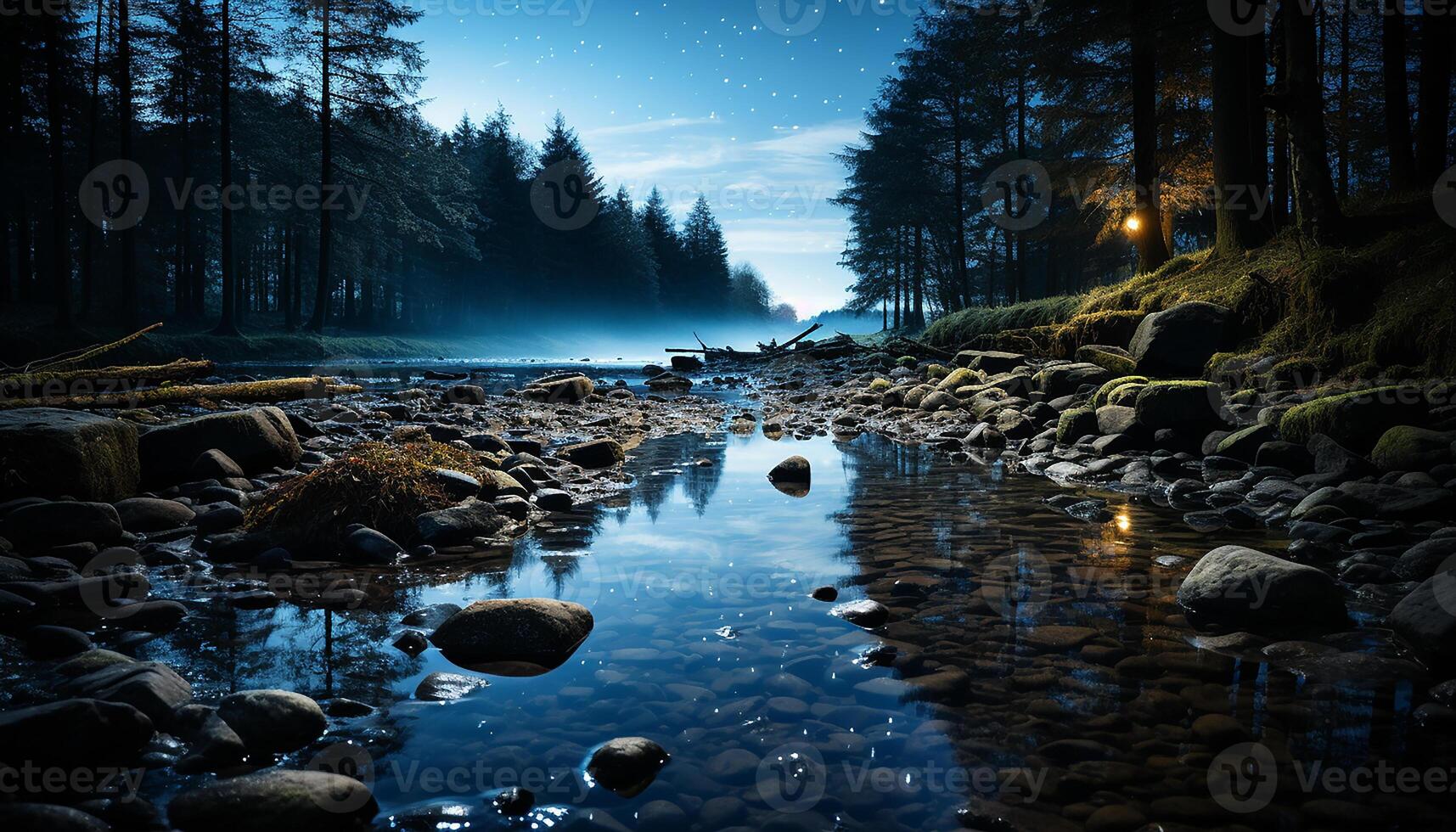 ai generado tranquilo escena naturaleza belleza reflejado en el fluido agua generado por ai foto