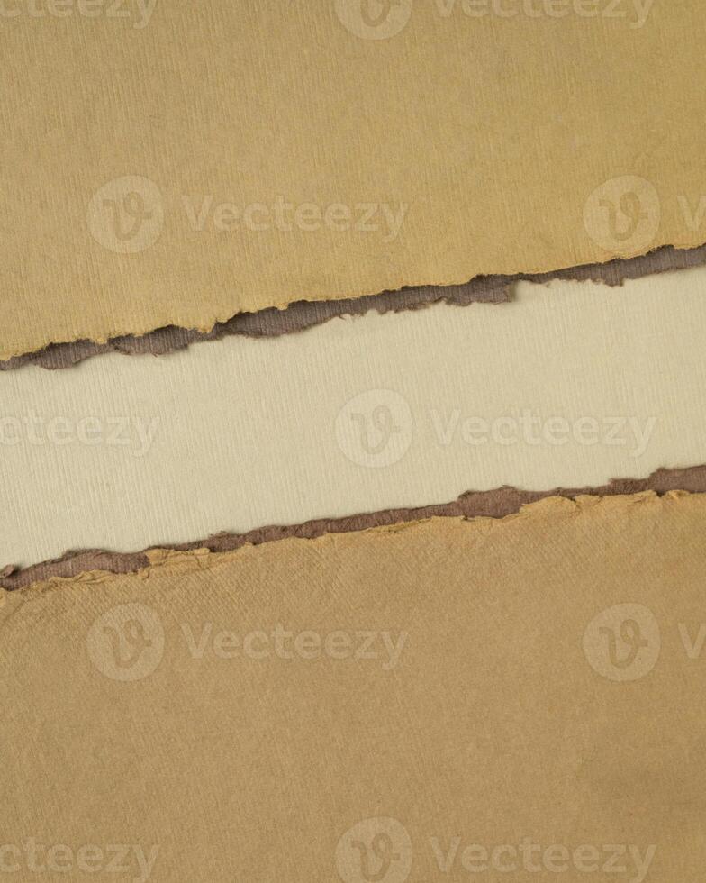 abstract paper landscape in pastel earth tones tones - collection of handmade rag papers photo