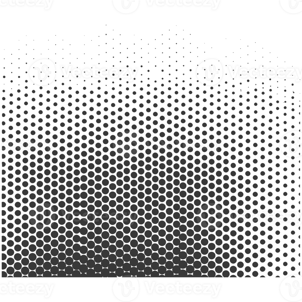 AI generated Silhouette of Halftone gradients with perfectly round black color only png