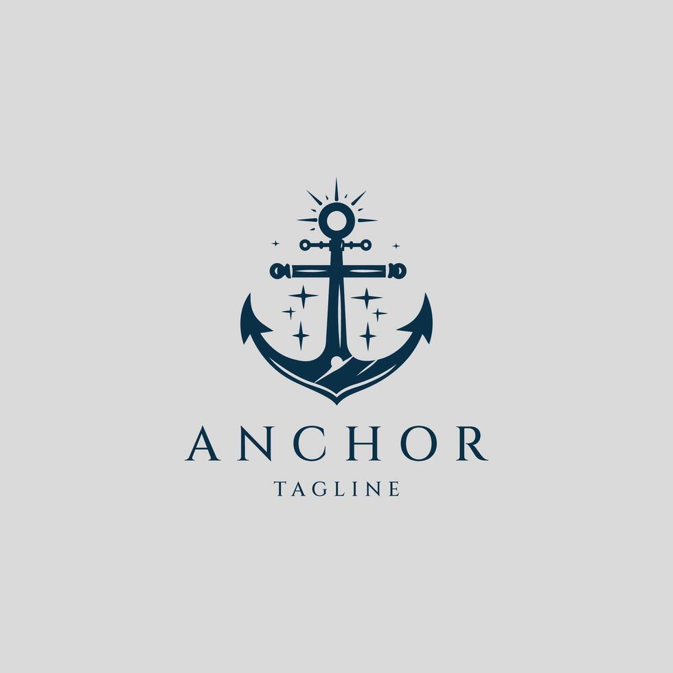 AI generated Anchor logo design icon vector