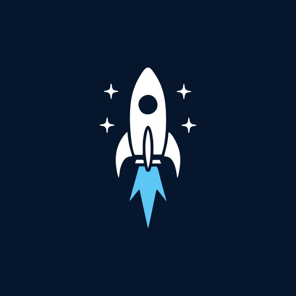 AI generated vector template Rocket launch logo concept design