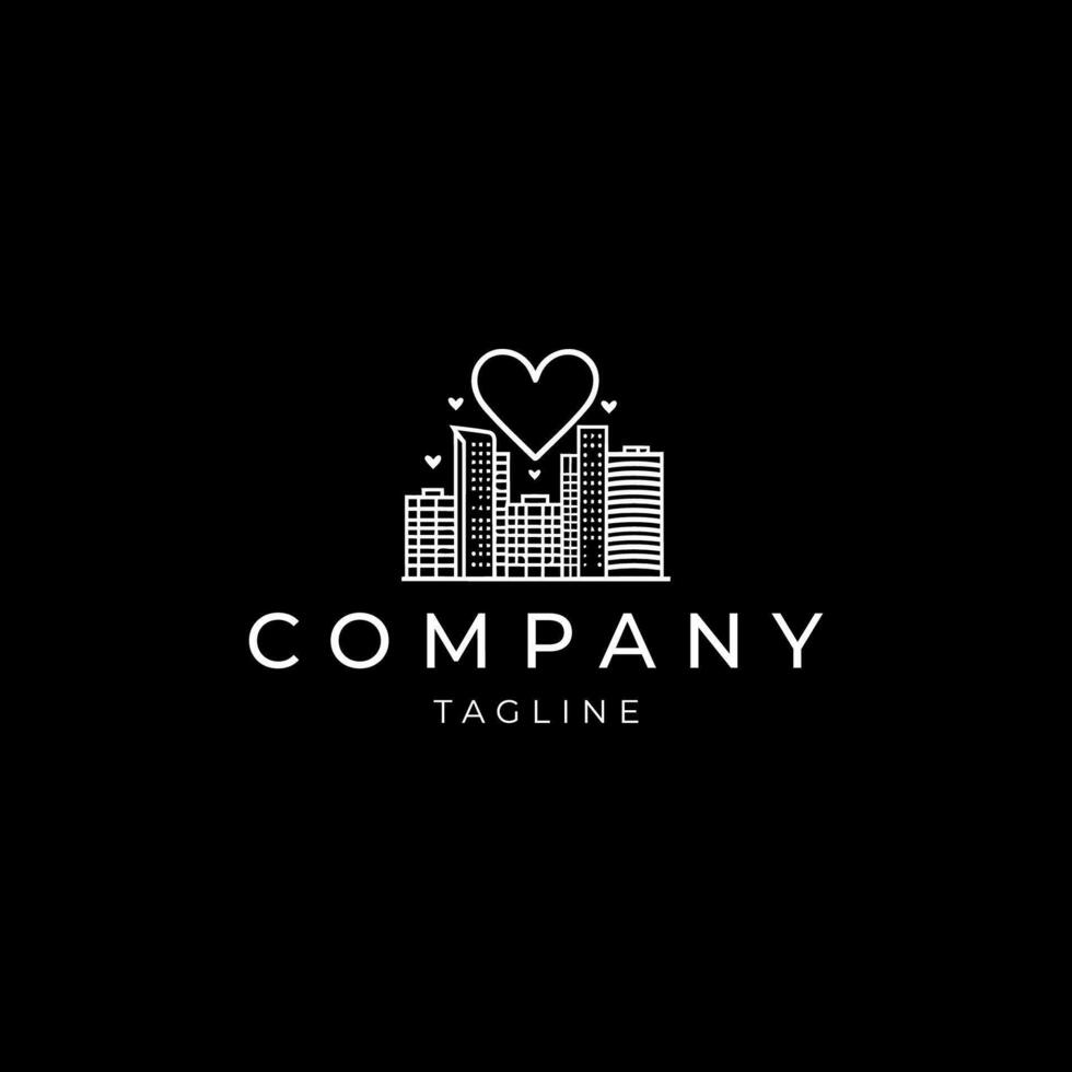 AI generated Building heart logo icon design vector