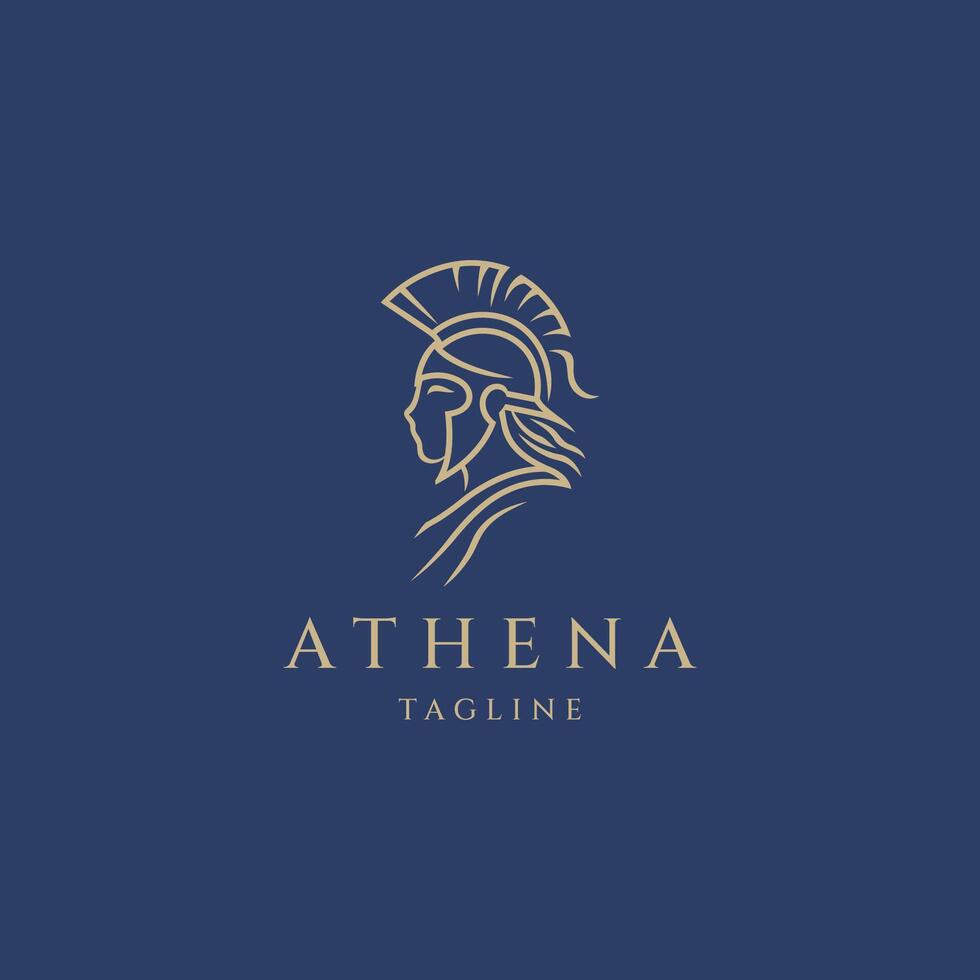 AI generated Athena the goddess vector logo design