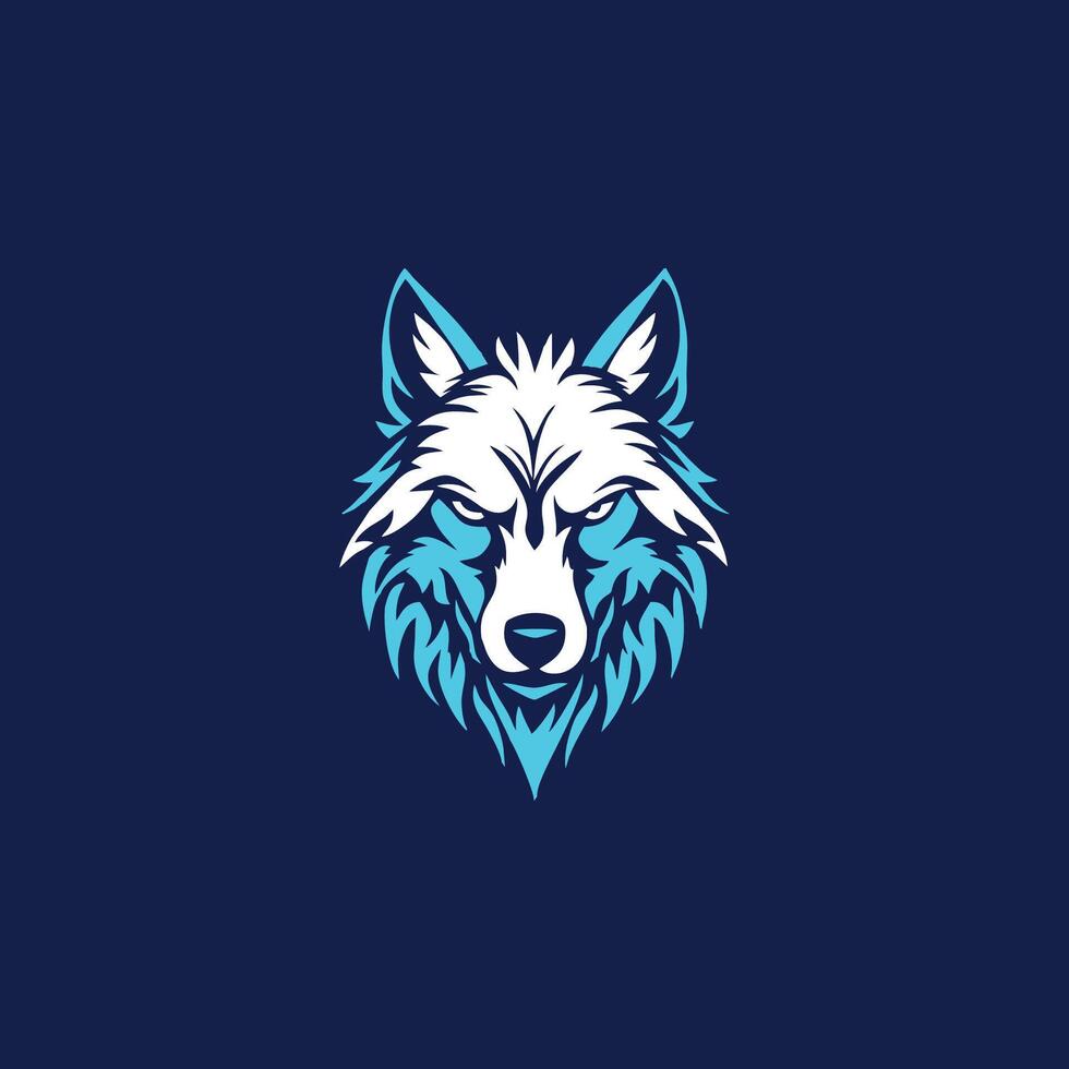 AI generated Luxury wolf head logo template mascot symbolabstract for Vector Vintage Design Element