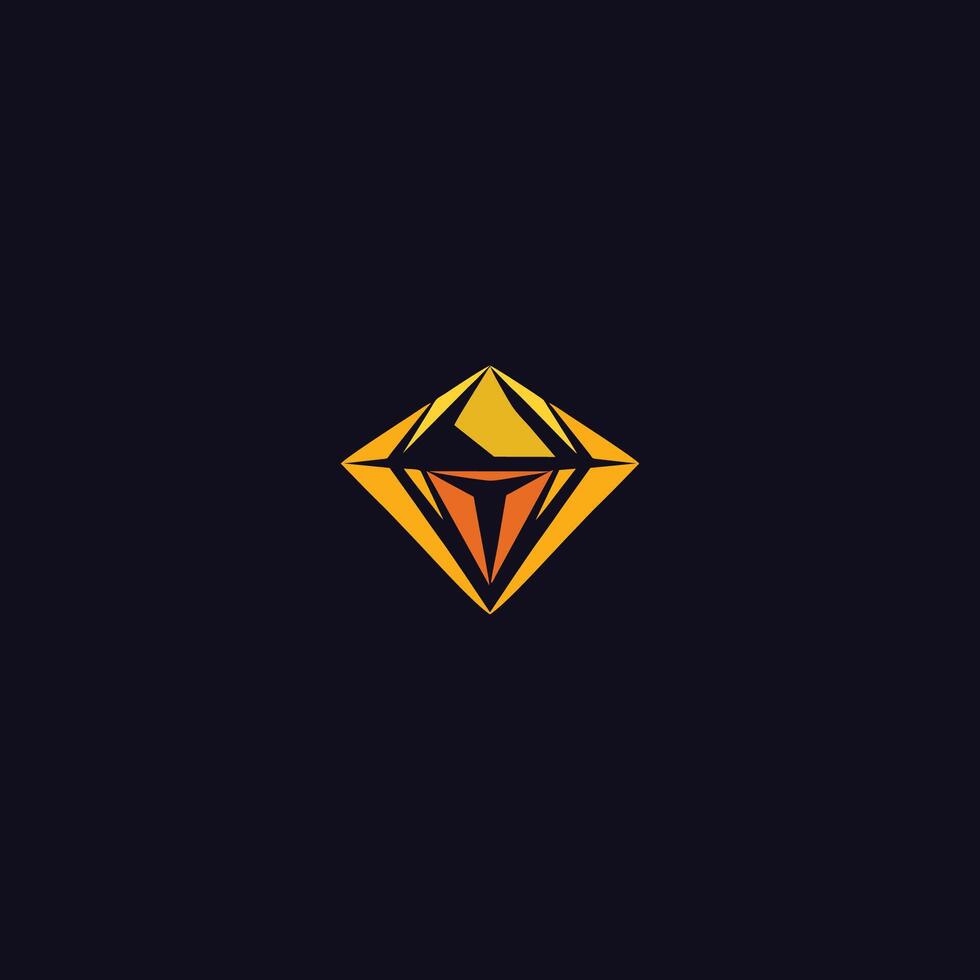 AI generated Diamond logo design stylish diamond success company icon vector