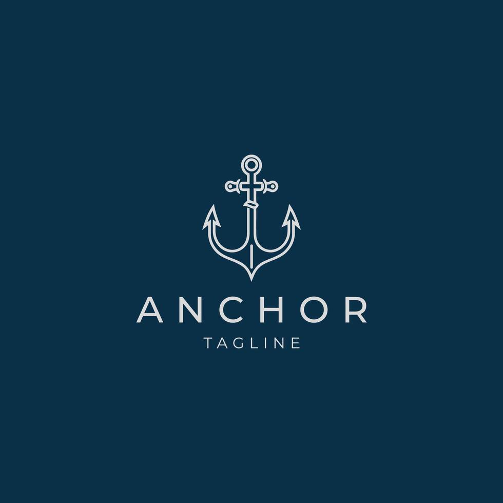 AI generated Anchor logo design icon vector