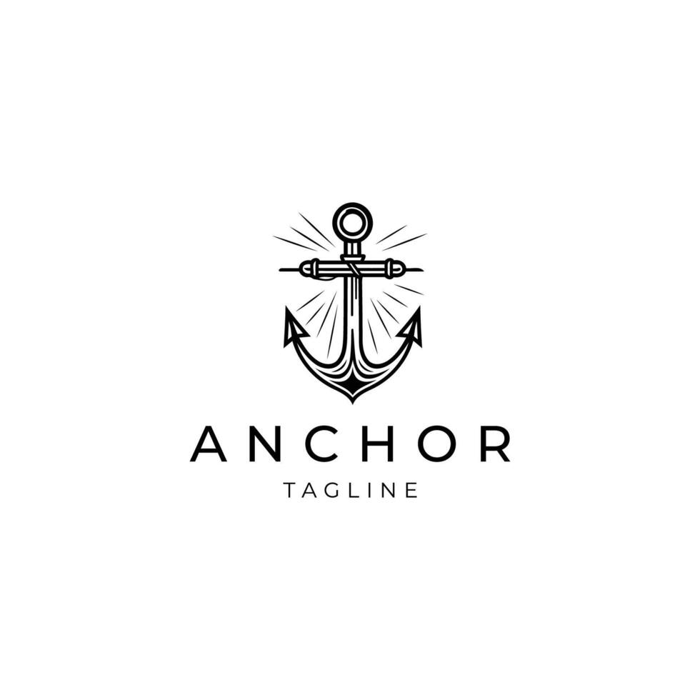 AI generated Anchor logo design icon vector