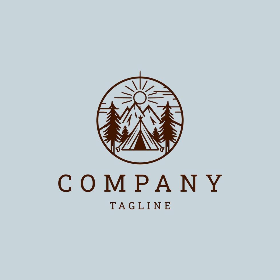 AI generated Camping logo vector design template