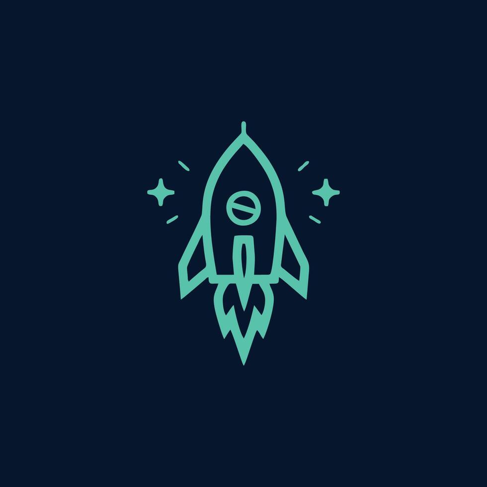 AI generated vector template Rocket launch logo concept design