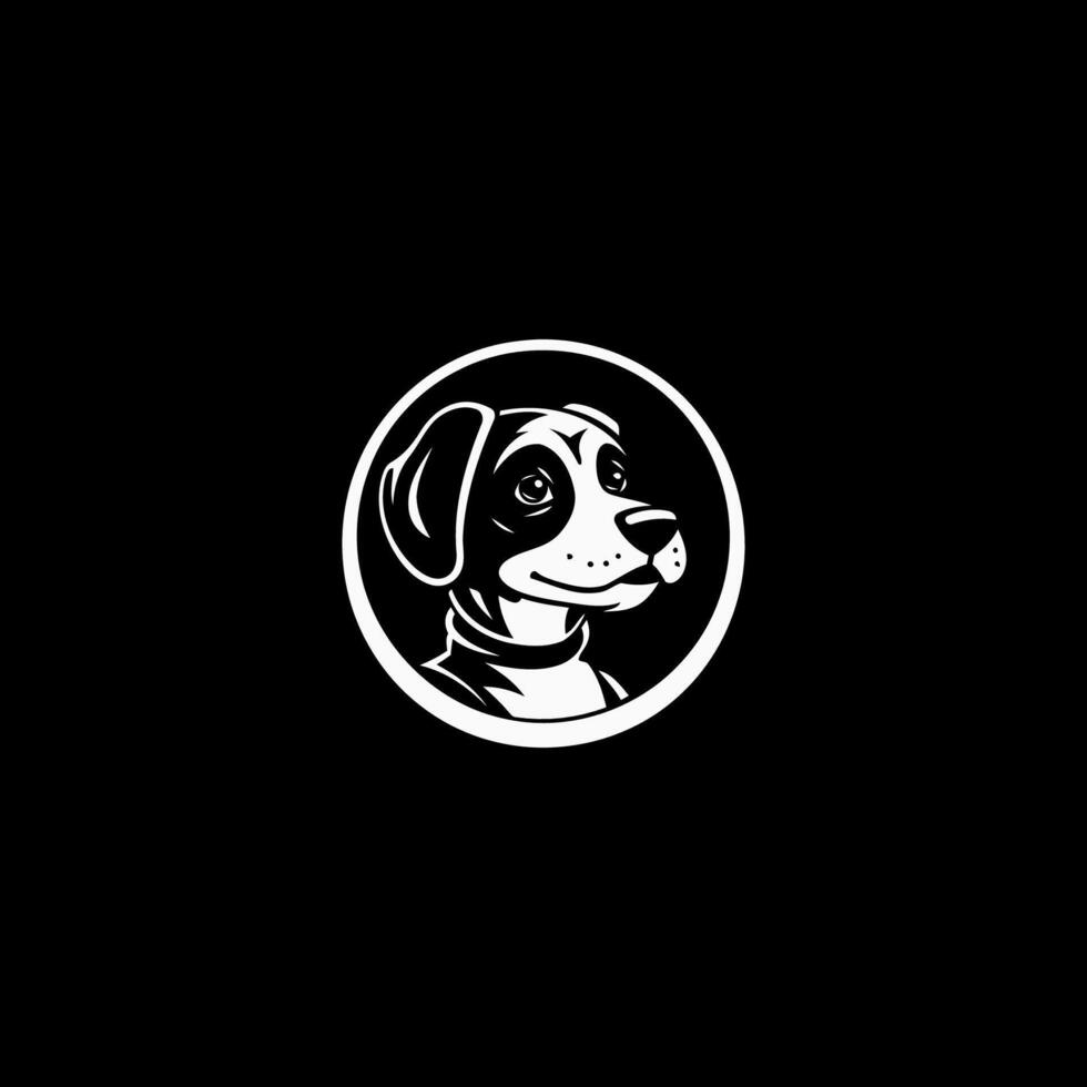 AI generated Dog in space logo vector icon design template