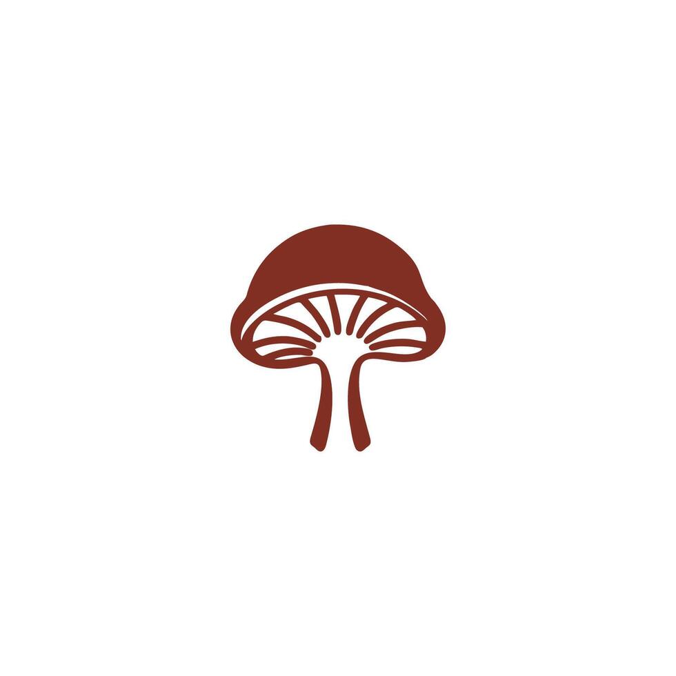 AI generated Oyster mushroom logo design, food consumption mushroom silhouette vector illustration