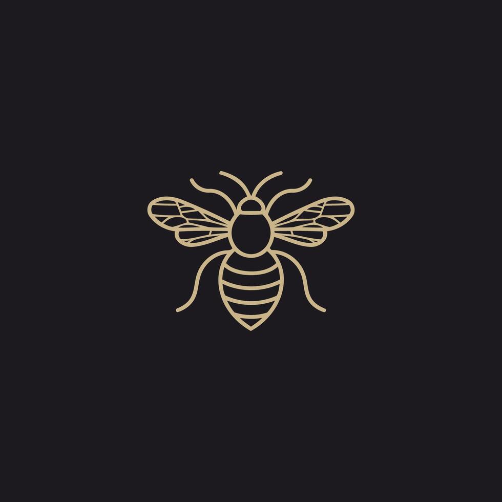 AI generated Honey bee logo company vector