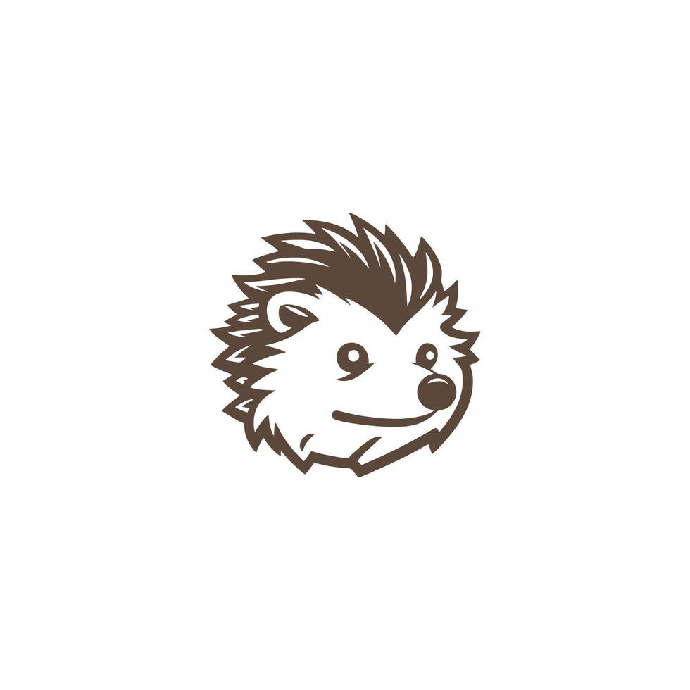 AI generated Vector hedgehog or forest animal logo design.