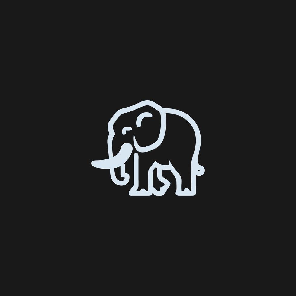 AI generated elephant logo style design Vector illustration of an ...