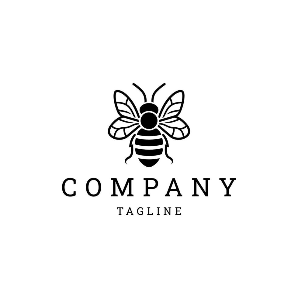 AI generated Honey bee logo design icon template vector