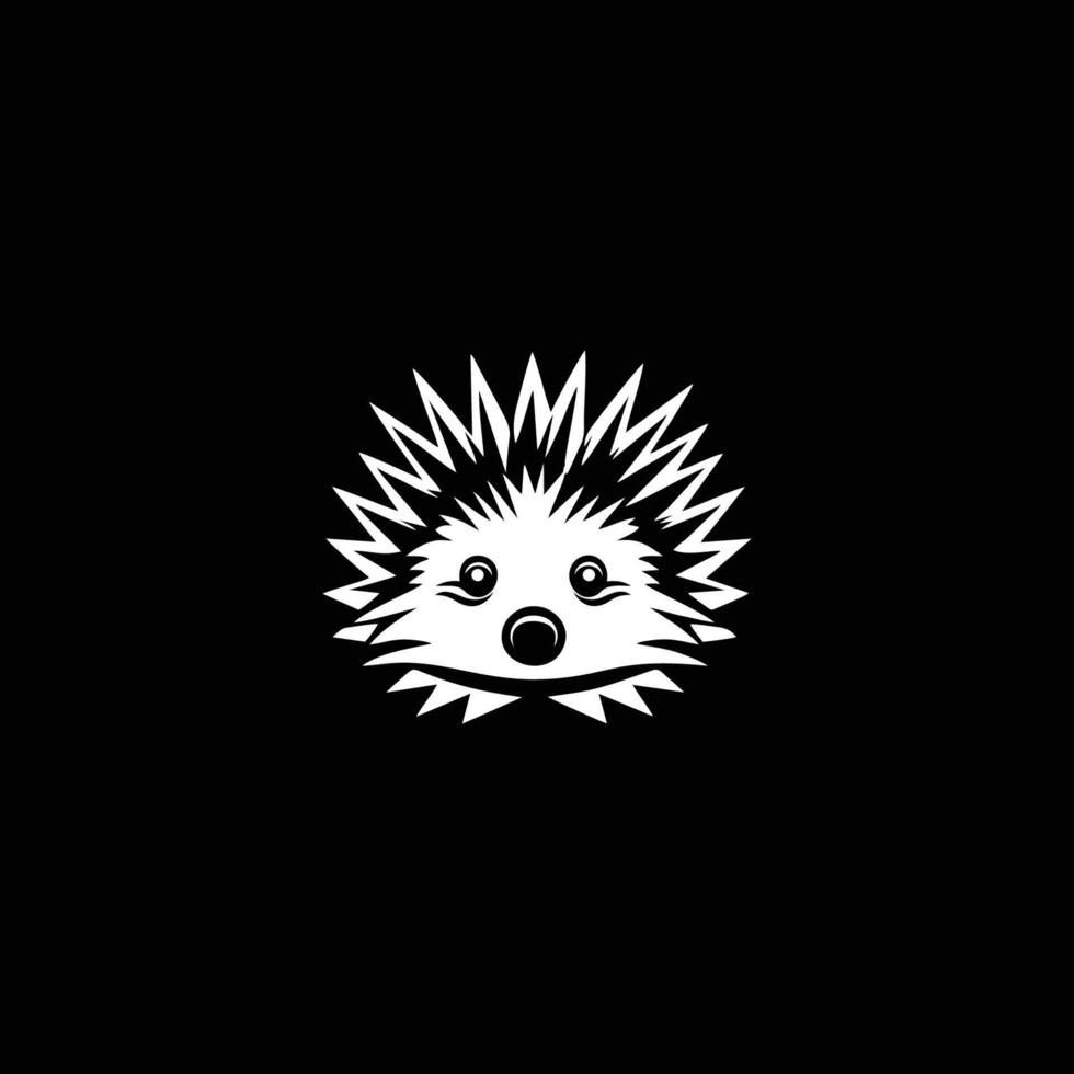 AI generated Vector hedgehog or forest animal logo design.