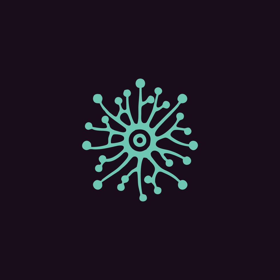 AI generated Human Neuron Logo Design, Symbol Vector