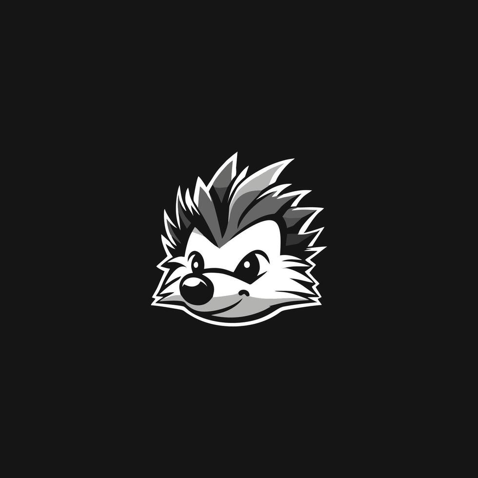 AI generated Vector hedgehog or forest animal logo design.