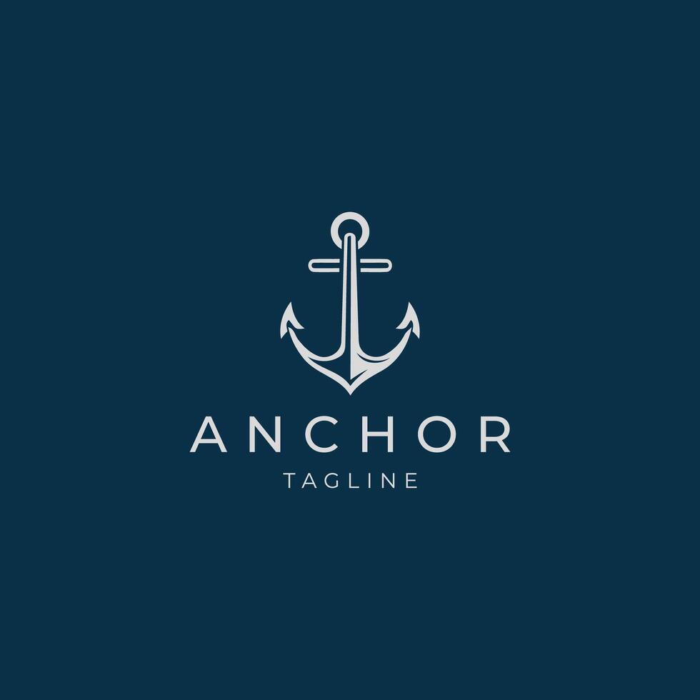 AI generated Anchor logo design icon vector