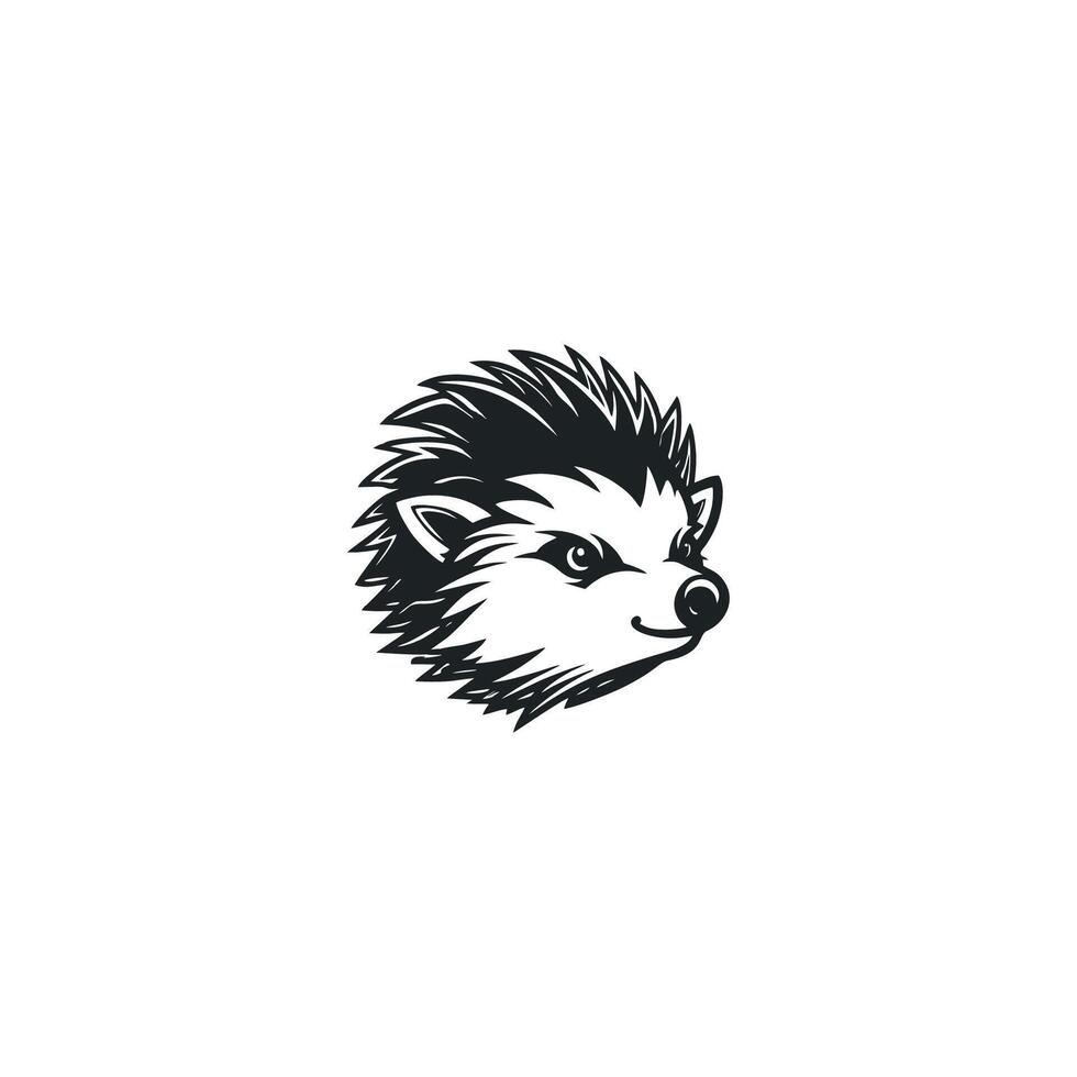 AI generated Vector hedgehog or forest animal logo design.