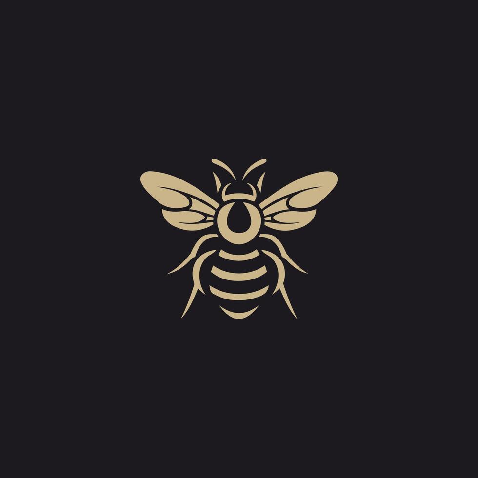 AI generated Honey bee logo company vector