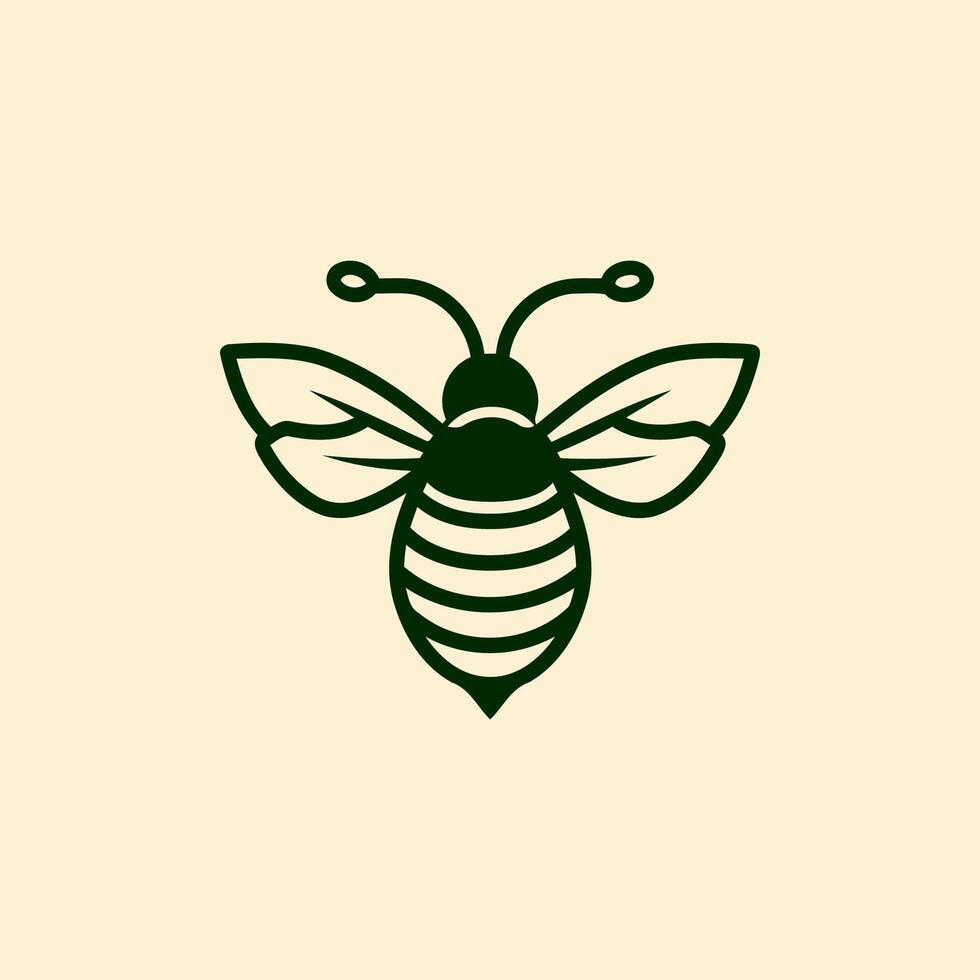 AI generated Honey bee logo company vector