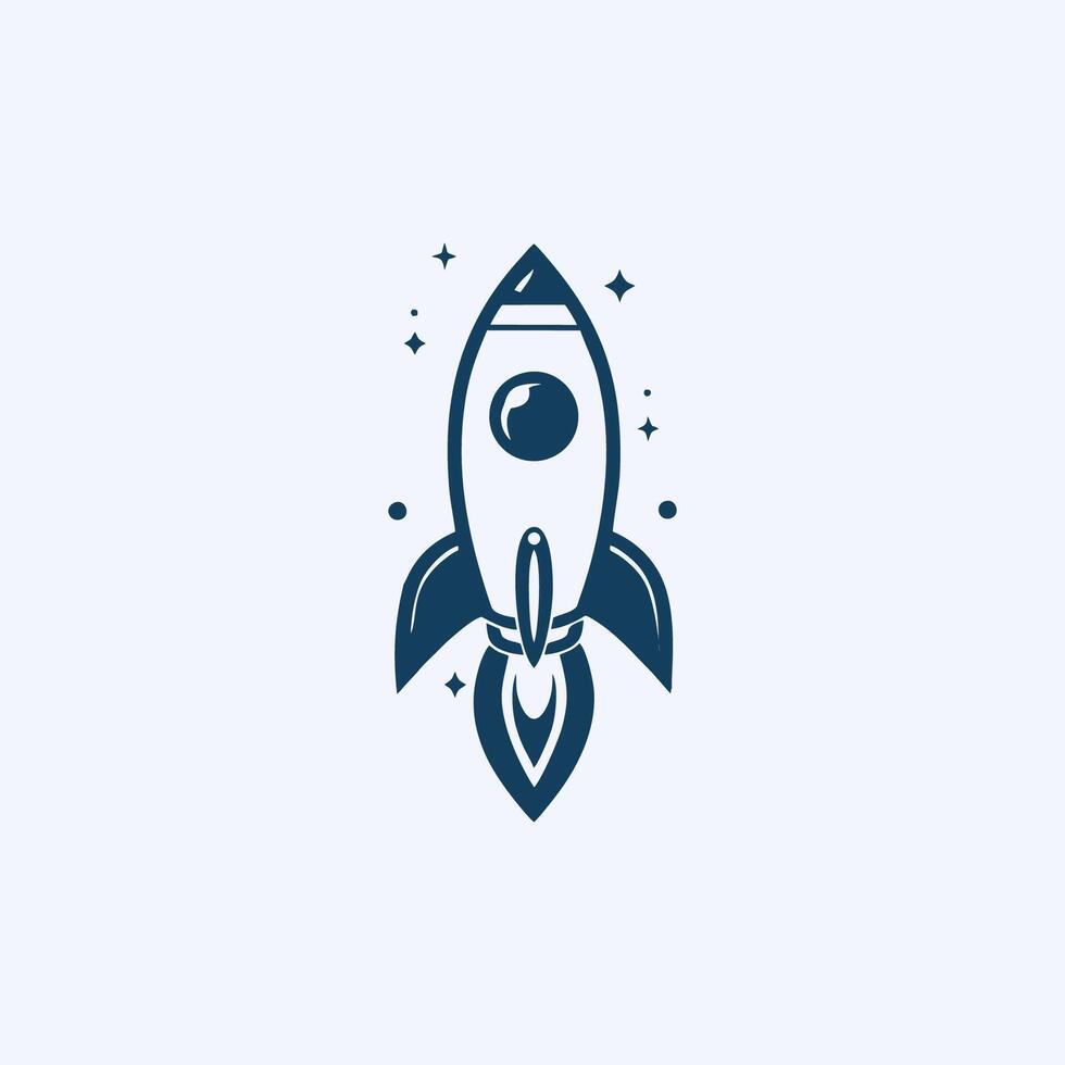 AI generated vector template Rocket launch logo concept design