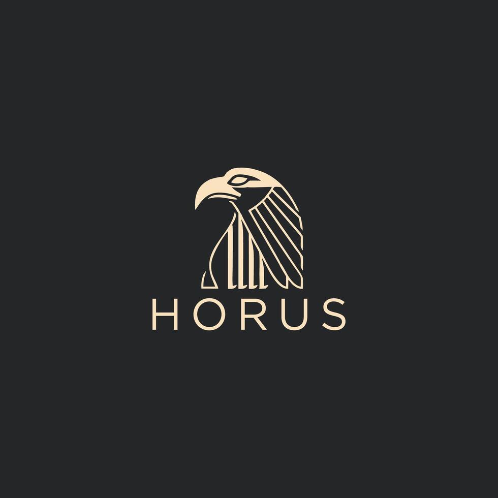 ai generado egipcio Dios horus logo icono diseño. elegante lujo plano vector. vector